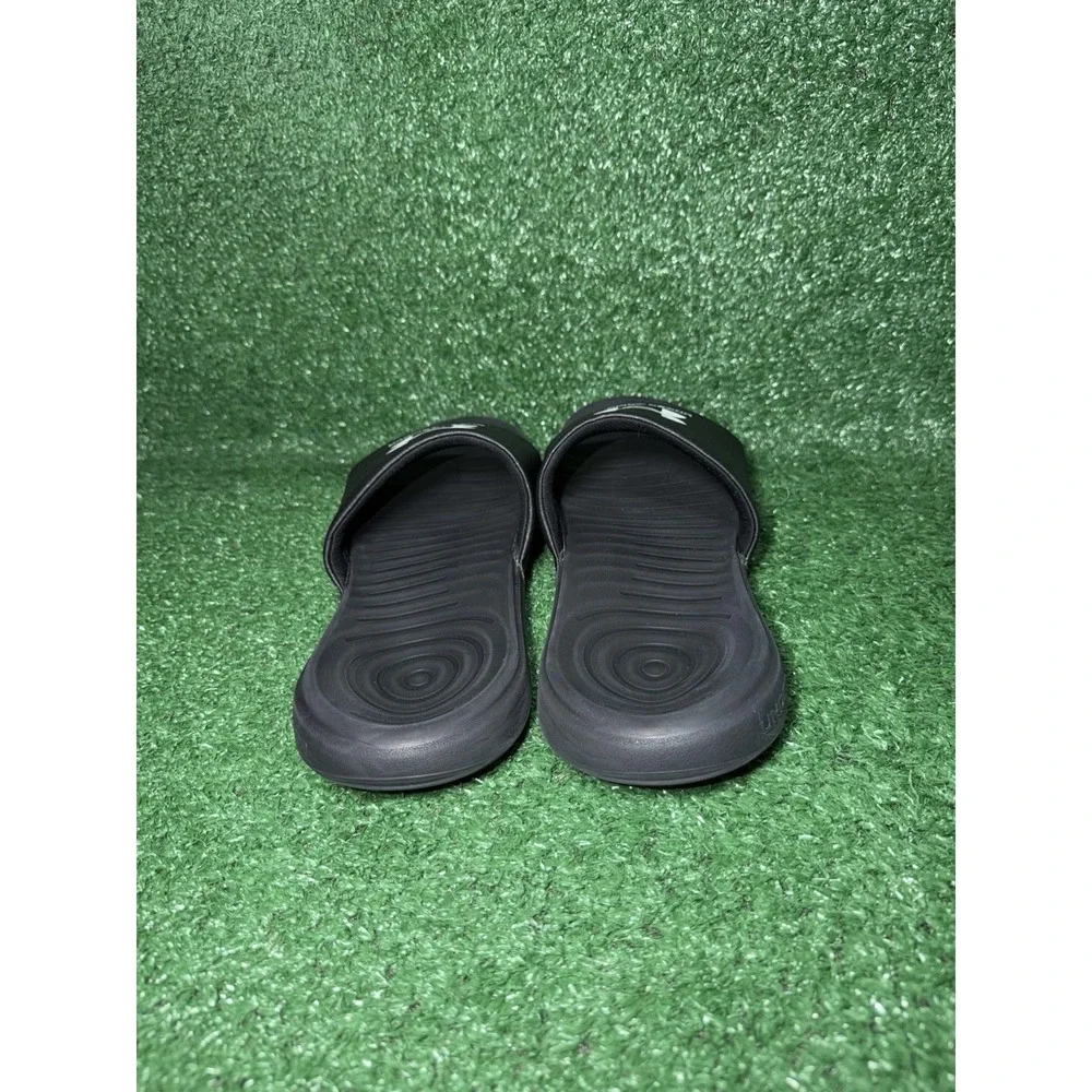 Under Armour Sandals Mens Size 11 Ansa Fix Black Comfort Slip On Beach Slides